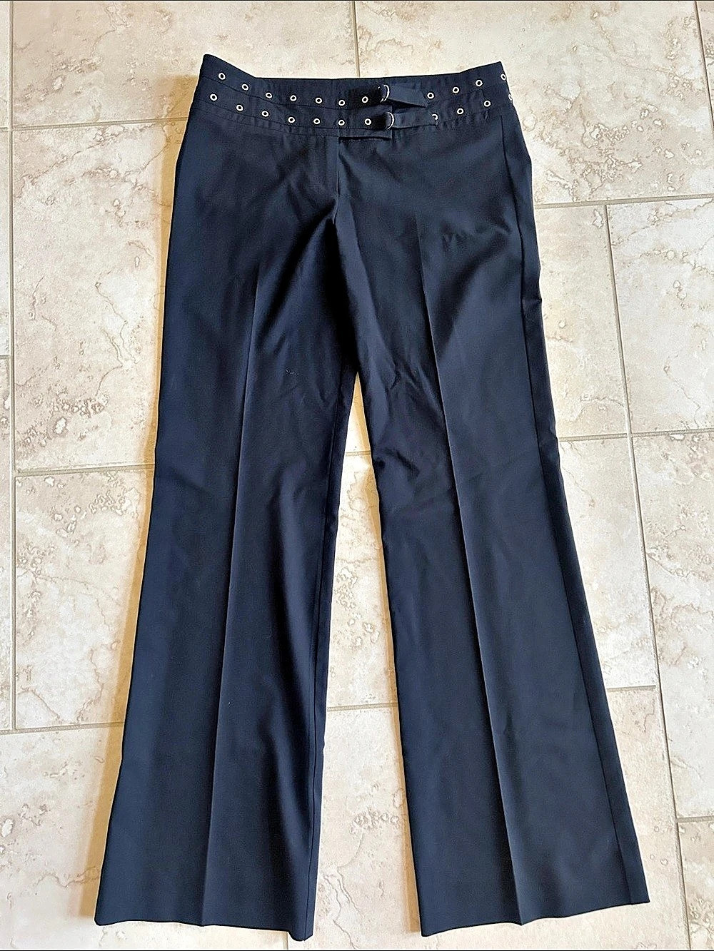 BCBGMAXAZRIA Black Flare Pants Size 6 Like New